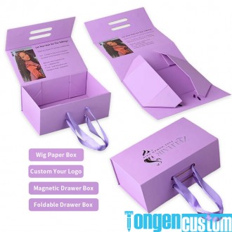 Wholesale Custom Luxury Wig Box Hair Gift Packaging