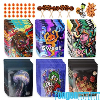 Custom Halloween Gummy Mylar Bags Wholesale Foil Bags