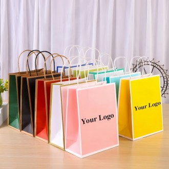 Wholesale Logo Printed Luxury Gift Paper Bags 