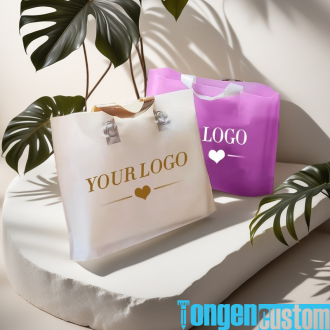 Custom Printed Reusable Soft Loop Handle Tote Bags